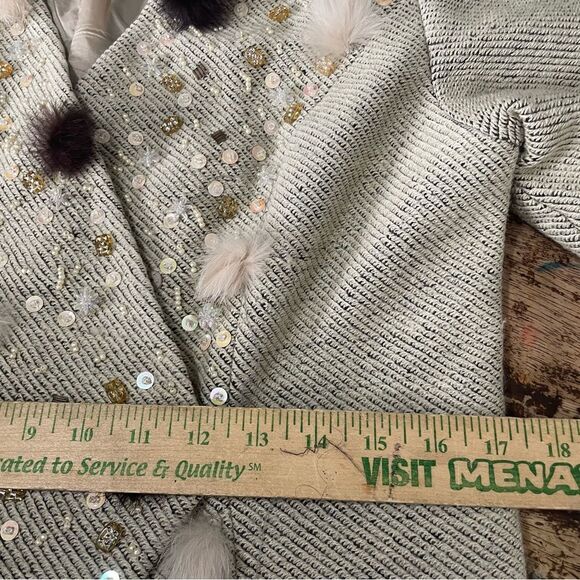 Vintage Donna Vinci Couture Two Piece‎ Embellished Skirt Suit Set Size 16 - Picture 7 of 16